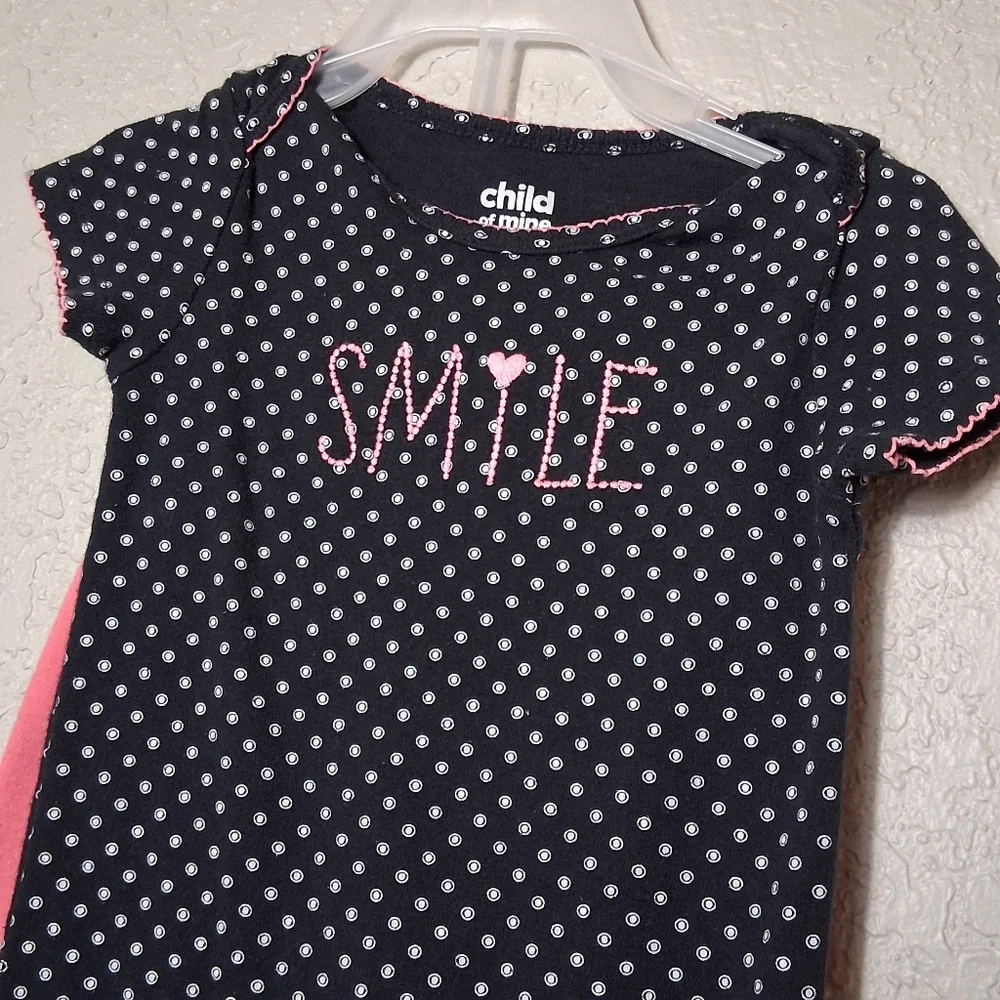 Carter’s | "Smile" | Polka Dot | Onsie & Pink Pants | Girl 6-12M - Picture 6 of 7